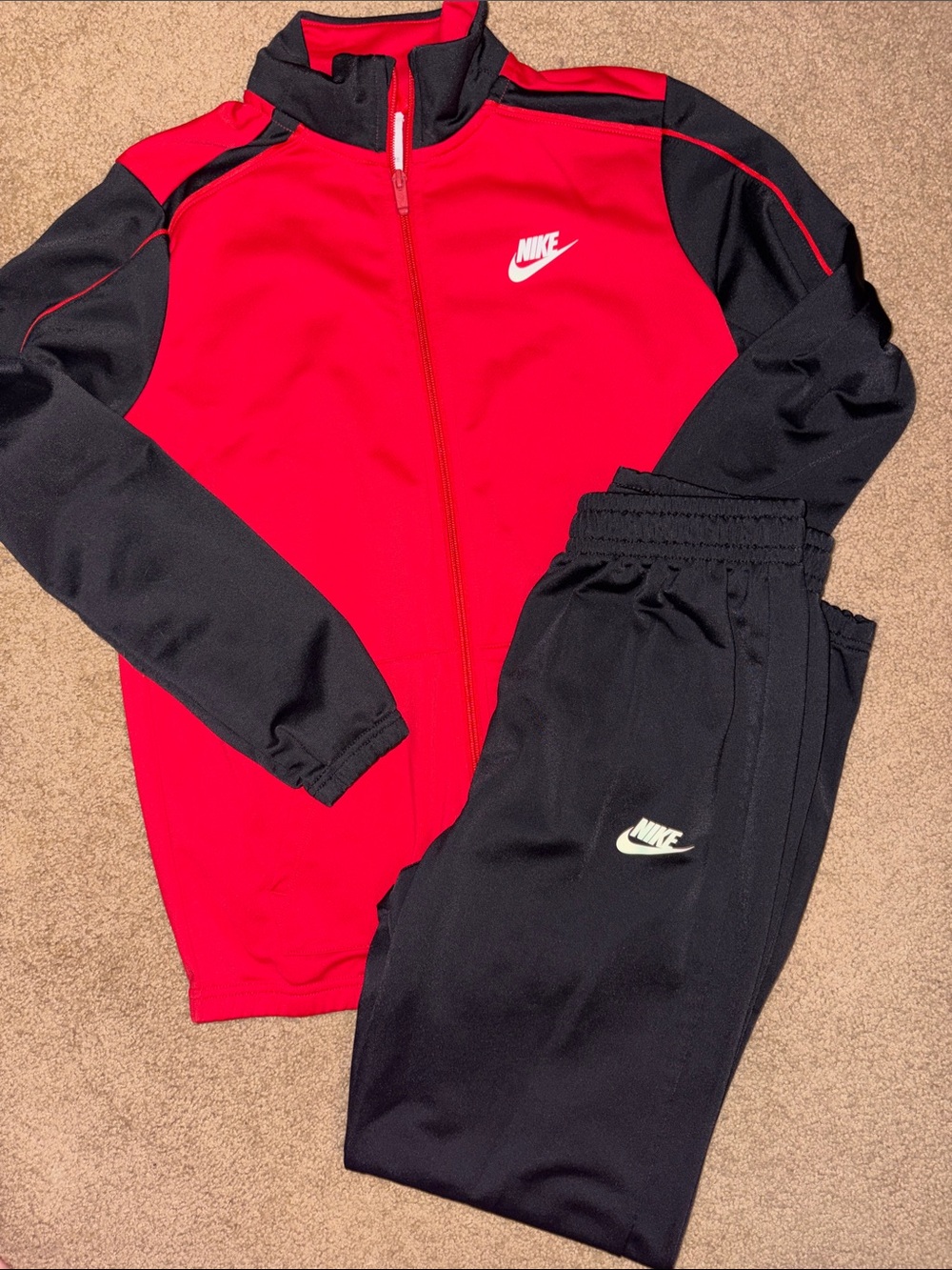 Nike Kids Red and Black Sweatshirt & Joggers Set